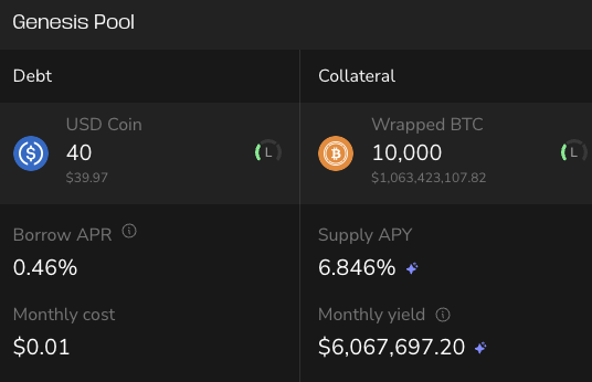 Borrow in Vesu Genesis Pool